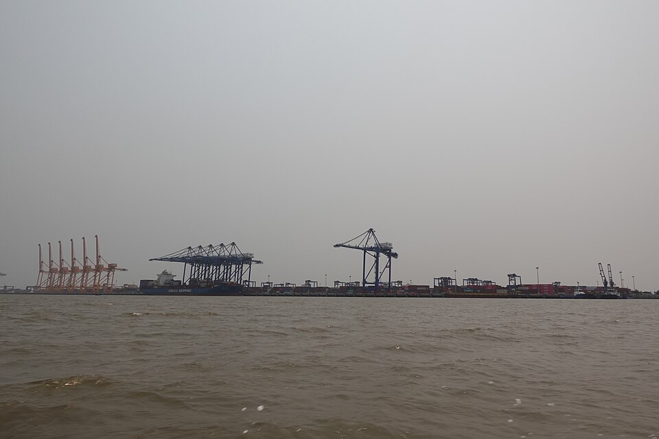 View across the water from the Cat Ba ferry crossing