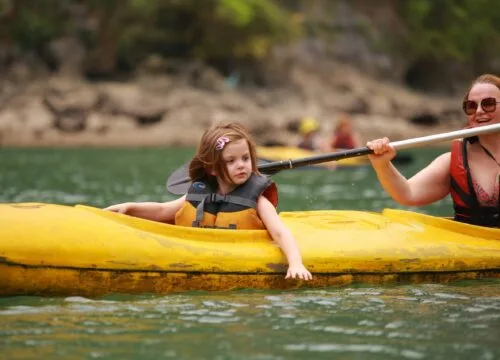 Kayaking with the family